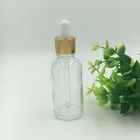 Wholesale RTS Drop Free Shipping 30ml Bottle Dropper Gold Silver Black White Lids 1OZ Clear Glass Dropper Bottle