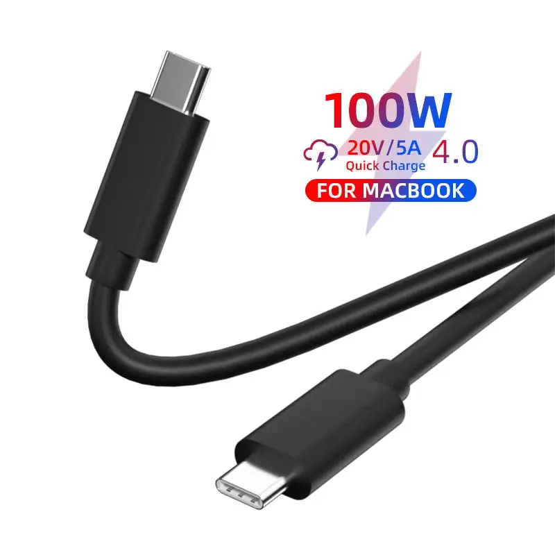 (100W 20V/5A) USB C to USB C Charger Cable 1M Type C Fast Charging Cord Compatible with MacBook Pro and smart phone
(100W 20V/5A) USB C to USB C Charger Cable 1M Type C Fast Charging Cord Compatible with MacBook Pro and smart phone