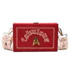 Bees pattern box shape fur ladies crossbody purse messenger shoulder bag handbag for women