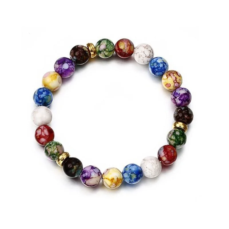 Hot Selling Natural Volcanic Stone Colorful Energy Bracelet Agate Stone Natural Stone 7 Chakra Bracelet Wholesale
Hot Selling Natural Volcanic Stone Colorful Energy Bracelet Agate Stone Natural Stone 7 Chakra Bracelet Wholesale