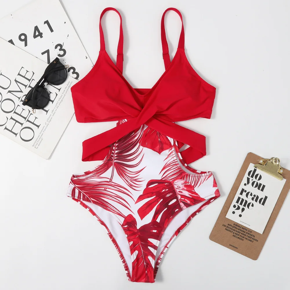 L228 Women One Piece Sexy Swimwear Cut Out Floral Print Beach Wear Criss Cross Wrap Monokini Swimsuit
L228 Women One Piece Sexy Swimwear Cut Out Floral Print Beach Wear Criss Cross Wrap Monokini Swimsuit