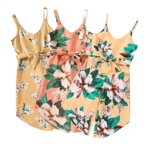 2022 Summer Fashion Children Girls Jumpsuits Pants Flowers Printed Strap Sleeveless V Neck Drawstring Kids Clothing Wholesale
2022 Summer Fashion Children Girls Jumpsuits Pants Flowers Printed Strap Sleeveless V Neck Drawstring Kids Clothing Wholesale
