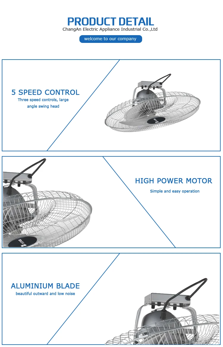 Smart Oscillating Fan, Aluminum, 3-Speed, Portable, Ceiling - detail 6