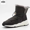 Fashion sports comfortable ladies leather ankle boots women shoes casual sheepskin boots
