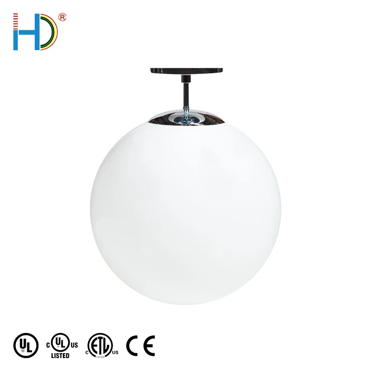 Nordic Style Adjustable Chrome White Shade Ceiling Pendant Light For Kitchen