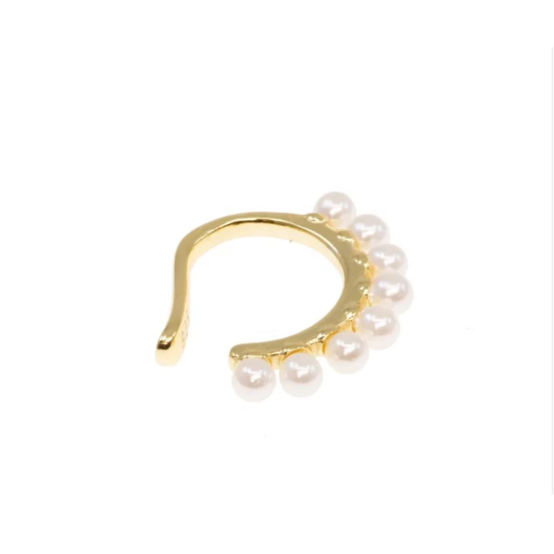 New Trendy 925 Sterling Silver Jewelry Freshwater Pearl Cuff Ear Earrings For Women Gift, Gold and silver
New Trendy 925 Sterling Silver Jewelry Freshwater Pearl Cuff Ear Earrings For Women Gift, Gold and silver
