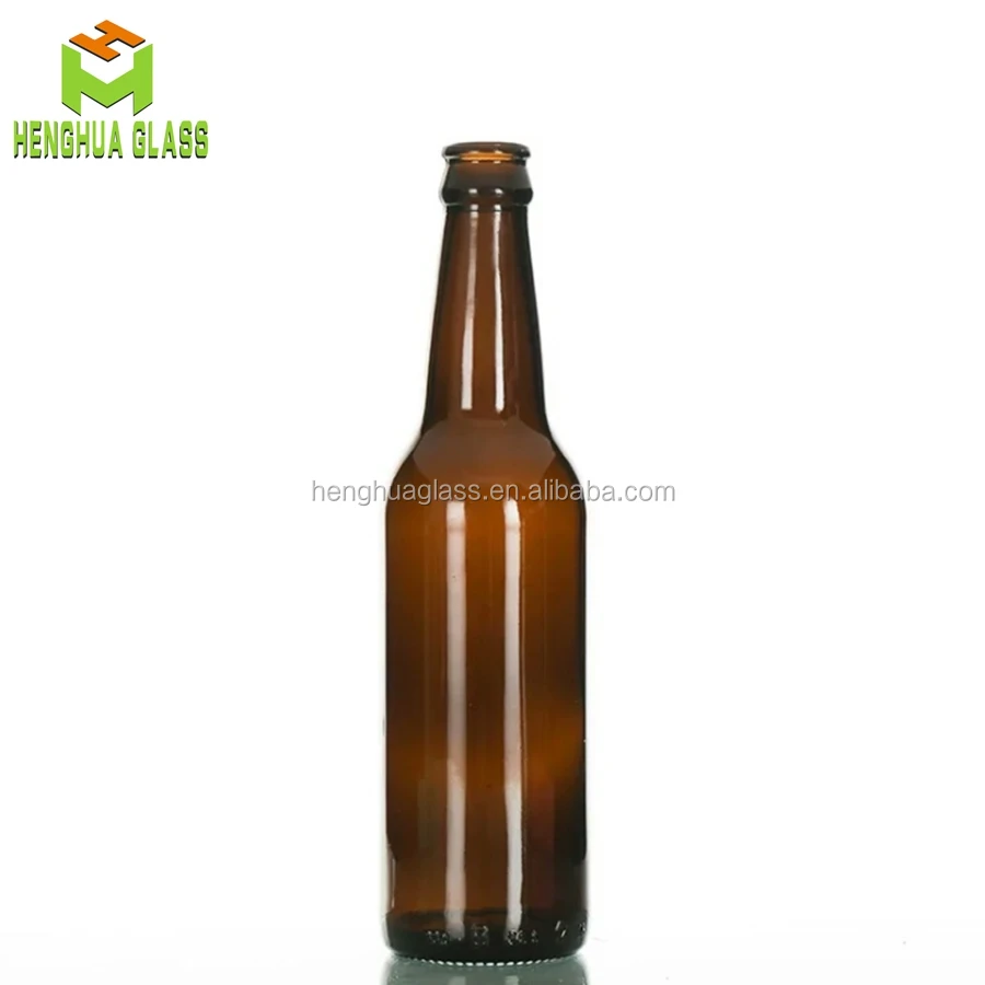 xuzhou henghua factory stock custom made 330ml long neck amber