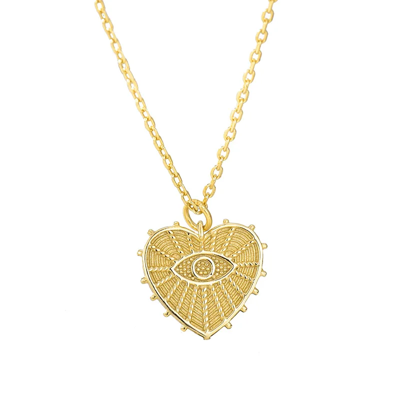 European and American Eye of Horus Heart Shaped Pendant 925 Sterling Silver Clavicle Chain Necklace Hotsale
European and American Eye of Horus Heart Shaped Pendant 925 Sterling Silver Clavicle Chain Necklace Hotsale
