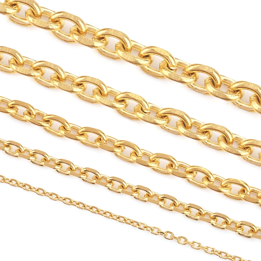 DIY necklace 18k gold vacuum plated stainless steel chain cross link chain clavicle O-shaped chain
DIY necklace 18k gold vacuum plated stainless steel chain cross link chain clavicle O-shaped chain