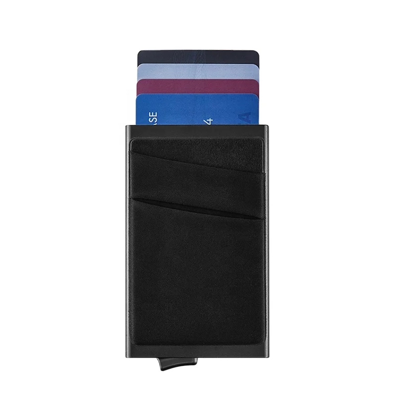 Fashion men Slim Custom Aluminum RFID blocking credit card holder with 3M sticker pocket, Black,silver
Fashion men Slim Custom Aluminum RFID blocking credit card holder with 3M sticker pocket, Black,silver