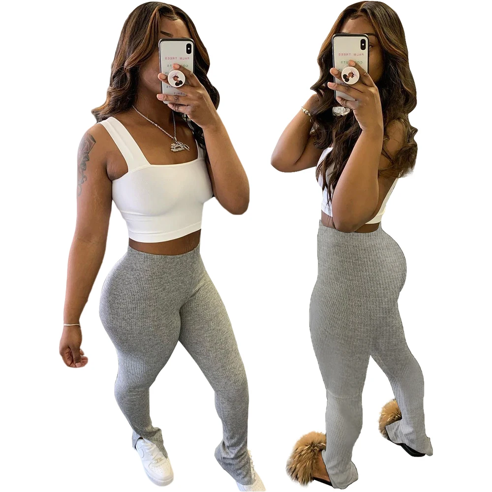 Hot sale streetwear women pants split open slit trousers high quality women's trousers & pants
Hot sale streetwear women pants split open slit trousers high quality women's trousers & pants
