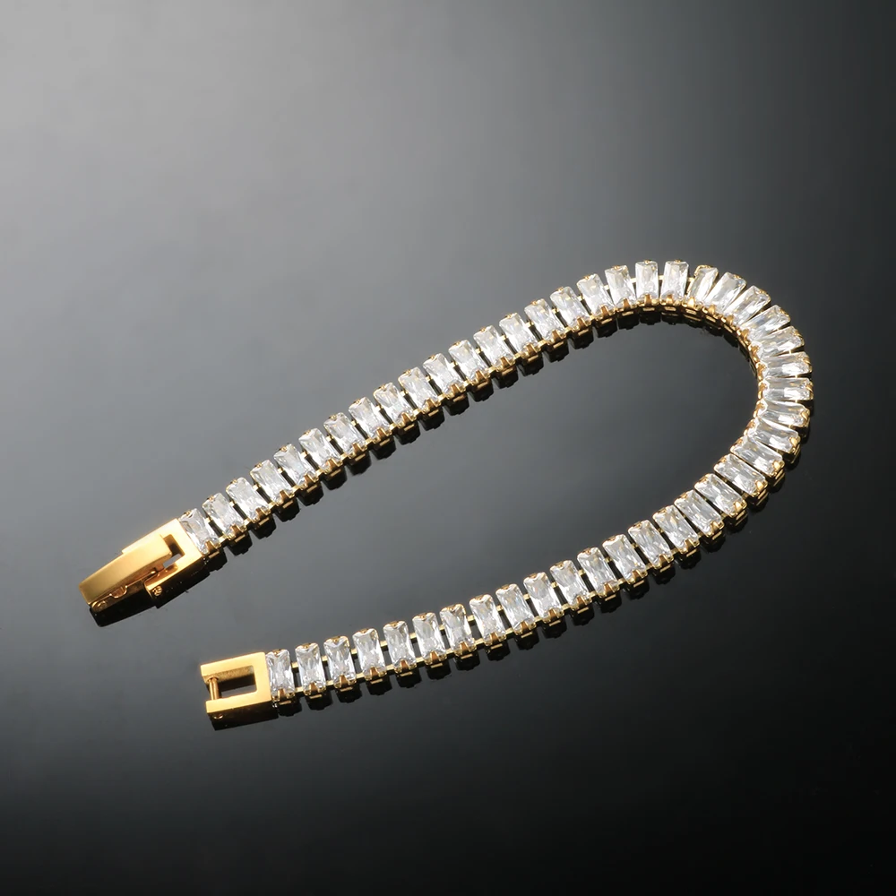 Popular Type French Luxury full Diamond Cubic Zircon titanium steel bracelet For Unisex
Popular Type French Luxury full Diamond Cubic Zircon titanium steel bracelet For Unisex