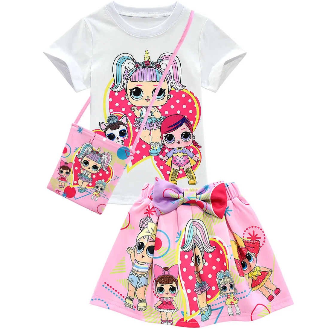 Lovely kids boutique outfit 3 piece print skirt Lol little girls summer clothing sets
Lovely kids boutique outfit 3 piece print skirt Lol little girls summer clothing sets