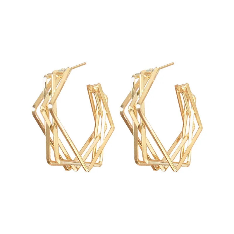 Geometry Minimalist Metal Gold Plated Geometric Stud Earrings Gold Plated Geometric Square Stud Earrings
Geometry Minimalist Metal Gold Plated Geometric Stud Earrings Gold Plated Geometric Square Stud Earrings