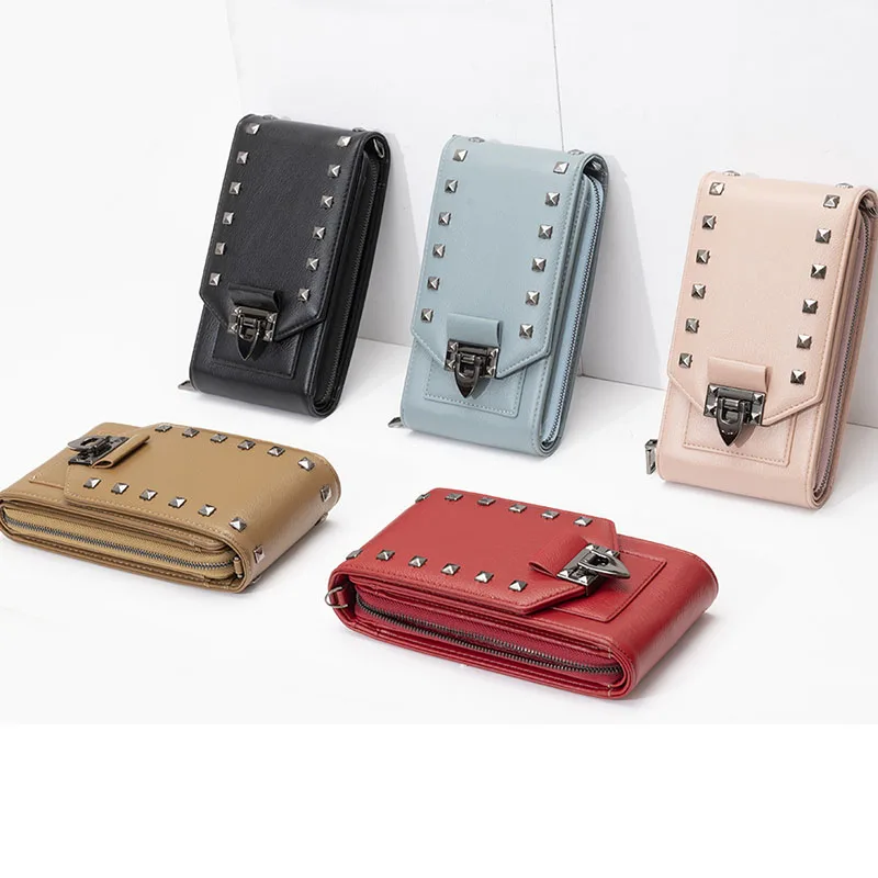 Small Crossbody Phone Wallet Purse with Shoulder Strap Rivet CrossBody Shoulder Bag, Customized color
Small Crossbody Phone Wallet Purse with Shoulder Strap Rivet CrossBody Shoulder Bag, Customized color