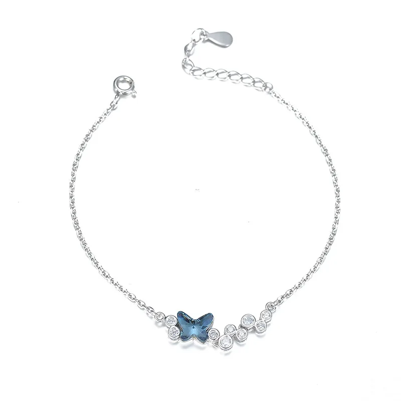 Fashion Jewelry Bracelets & Bangles 925 Sterling Silver Crystal Charm Butterfly Bracelet OEM/ODM
Fashion Jewelry Bracelets & Bangles 925 Sterling Silver Crystal Charm Butterfly Bracelet OEM/ODM
