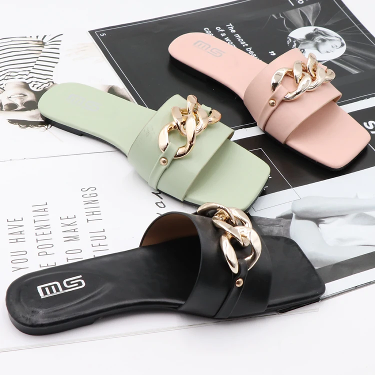 Daily beach summer 2021 with flat bottom slipper men fashion design simple gold chain necklace holiday woman slippers, Black, pink, green
Daily beach summer 2021 with flat bottom slipper men fashion design simple gold chain necklace holiday woman slippers, Black, pink, green