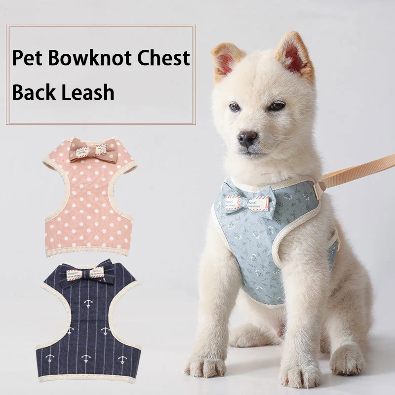 No Pull Durable Chest Strap Suede Lining Vest Pet Dogs Cats Harness and Leash Set with Bow Metal Hook Buckle
No Pull Durable Chest Strap Suede Lining Vest Pet Dogs Cats Harness and Leash Set with Bow Metal Hook Buckle