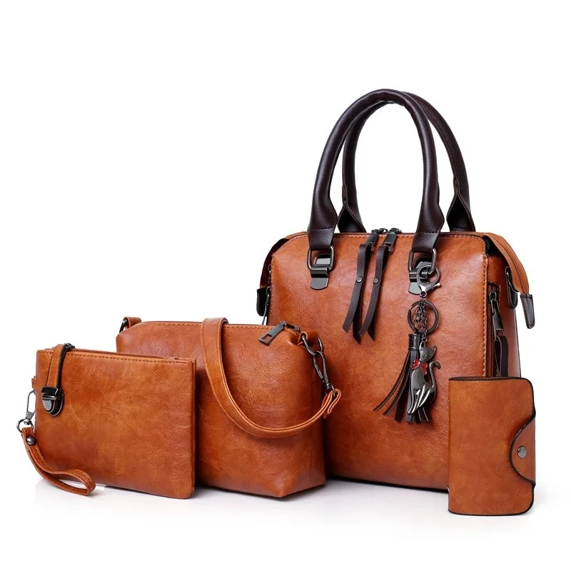 Women Fashion Handbag+Shoulder Bag+Purse+Card Purse Pu Leather Tote 4 Pieces, 4 colors
Women Fashion Handbag+Shoulder Bag+Purse+Card Purse Pu Leather Tote 4 Pieces, 4 colors