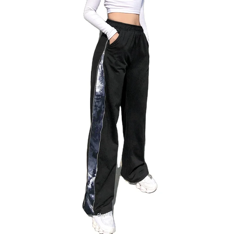 Spring 2021 European and American loose jogger both sides with zipper closing pants tie-dyed high-waisted elastics hoodie pants, Picture
Spring 2021 European and American loose jogger both sides with zipper closing pants tie-dyed high-waisted elastics hoodie pants, Picture