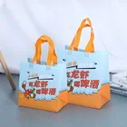 Cheap Non Woven Bags Cheap Manufacture PP Non Woven Fabric Takeaway Bags Custom Printed Logo Food Bags