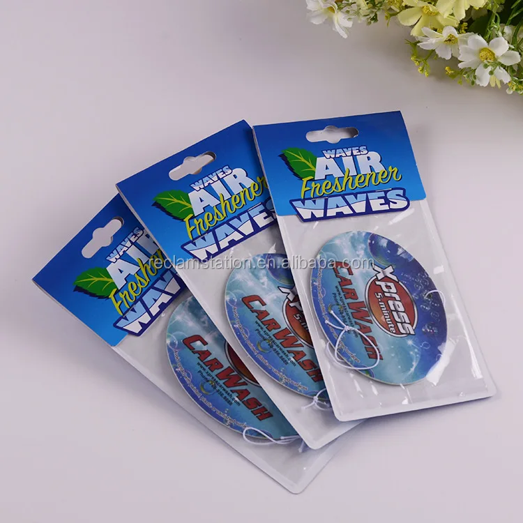 promotional custom logo wholesale car air freshener paper/2mm