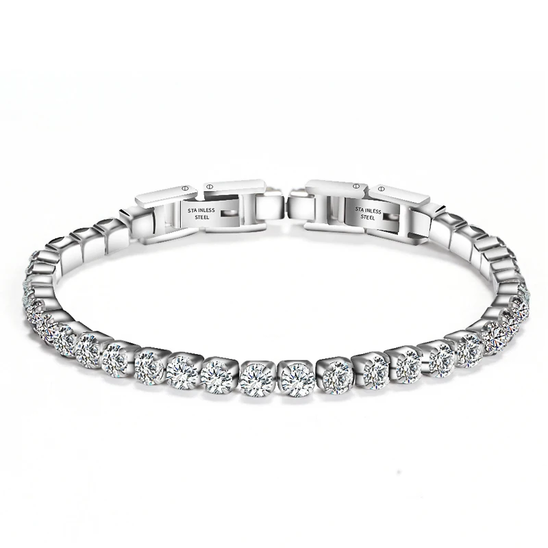Womens Double Buckles Adjustable Removable Wire Stainless Steel CN Diamond Cubic Zircon Crystal Tennis Chain Bangle Bracelet
Womens Double Buckles Adjustable Removable Wire Stainless Steel CN Diamond Cubic Zircon Crystal Tennis Chain Bangle Bracelet