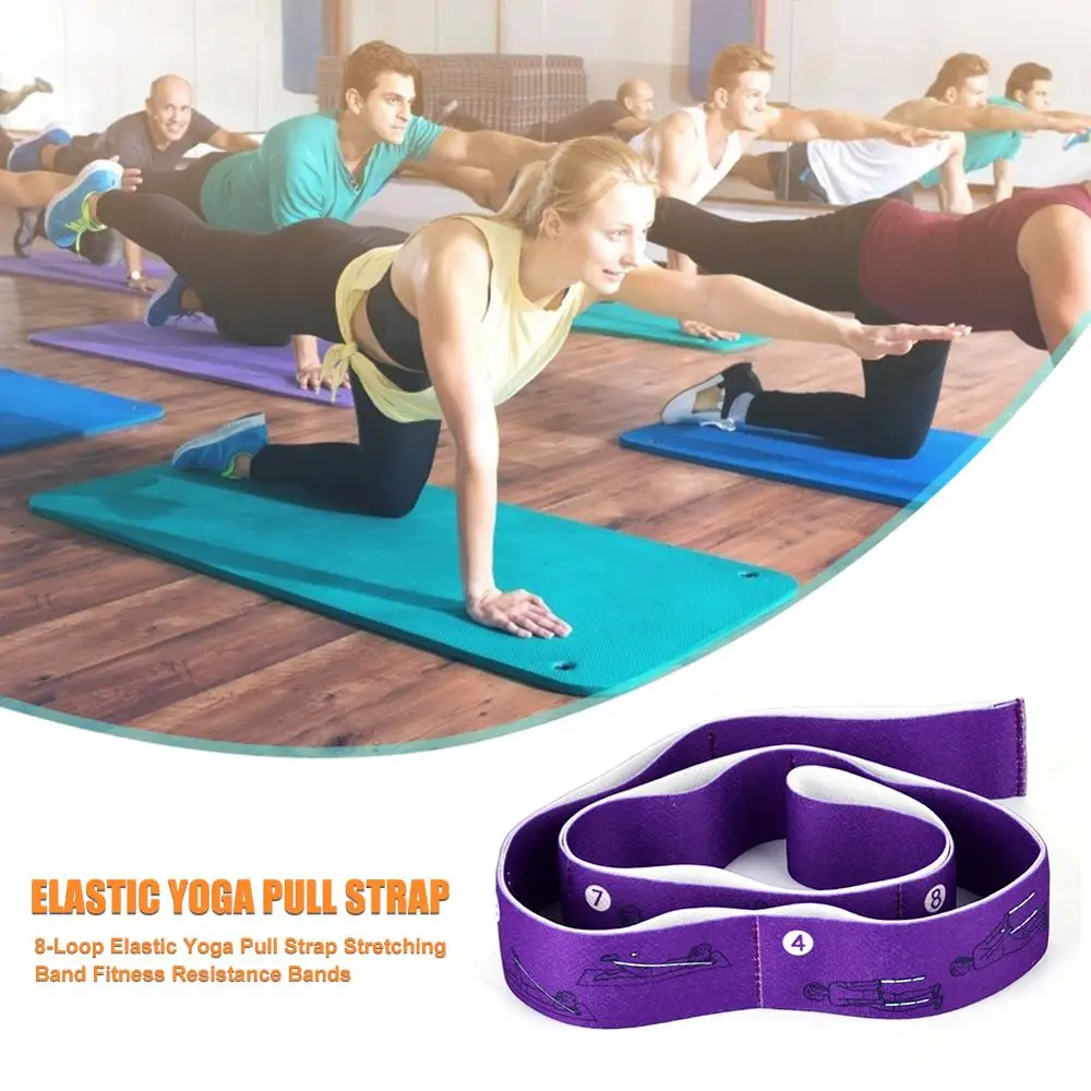 8-Loop Elastic Pull Stretching Band Exercise Workout Fitness Resistance Bands Yoga Stretch Strap Belt
8-Loop Elastic Pull Stretching Band Exercise Workout Fitness Resistance Bands Yoga Stretch Strap Belt