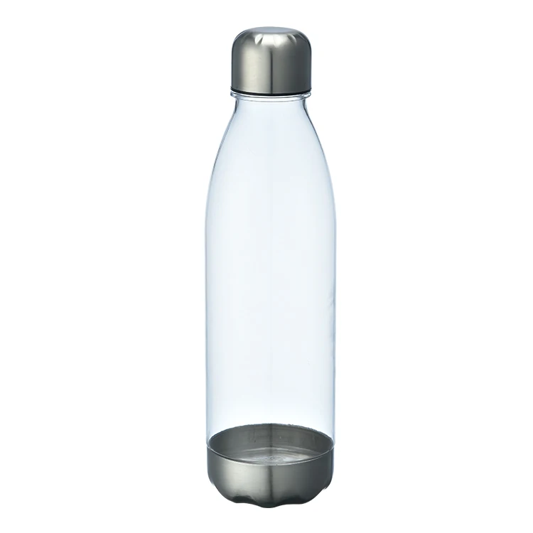 Transparent cooling bottle plastic water bottle with stainless steel lid, Customized
Transparent cooling bottle plastic water bottle with stainless steel lid, Customized
