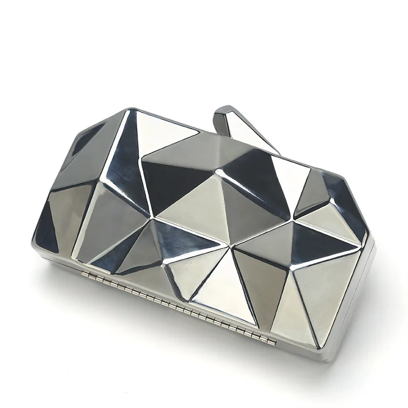 Amazon Hot Sale Women Evening Bag Chain High Quality Iron Irregular Geometry Clutch Metal Crystal Evening Bags, Gold/silver/black
Amazon Hot Sale Women Evening Bag Chain High Quality Iron Irregular Geometry Clutch Metal Crystal Evening Bags, Gold/silver/black
