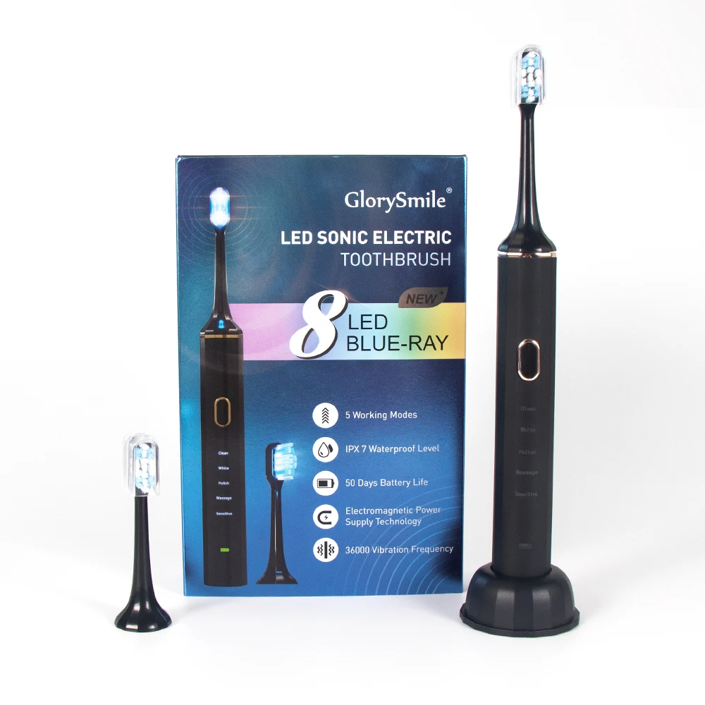 2021 New Item High Quality 5 Modes Rechargeable Battery 8LED Light Electric Toothbrush Pricate Label, Black/white
2021 New Item High Quality 5 Modes Rechargeable Battery 8LED Light Electric Toothbrush Pricate Label, Black/white