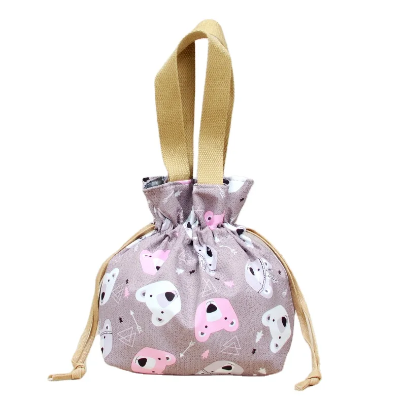 Spot wholesale can be customized small cute pattern nylon drawstring lunch bag insulation bag, Photo color 
Spot wholesale can be customized small cute pattern nylon drawstring lunch bag insulation bag, Photo color