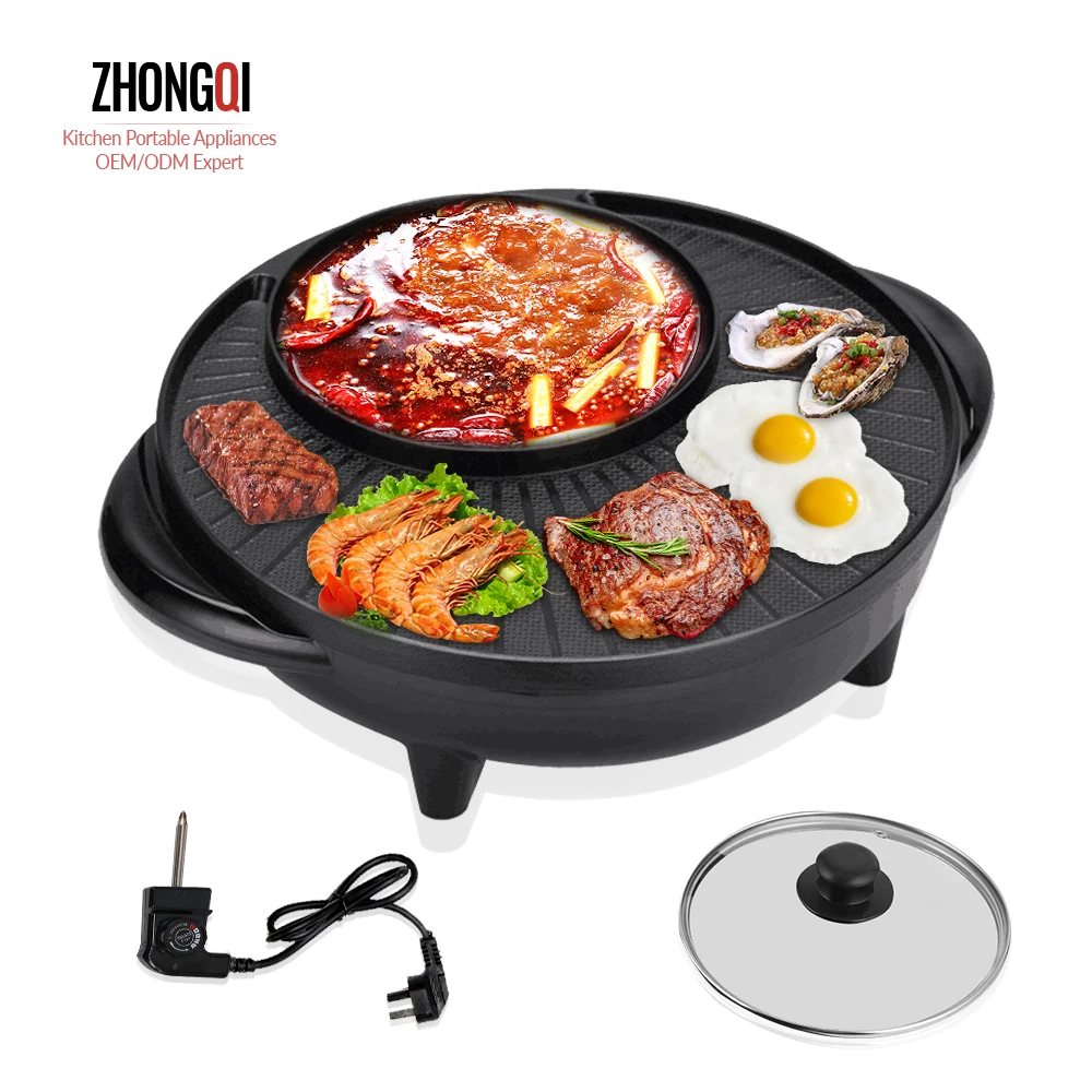 Multifunctional 2 In 1 SmokelessInstall Electric Grill Non-stick Easy Cleaning Smokeless Electric Bbq Grill Pan
Multifunctional 2 In 1 SmokelessInstall Electric Grill Non-stick Easy Cleaning Smokeless Electric Bbq Grill Pan