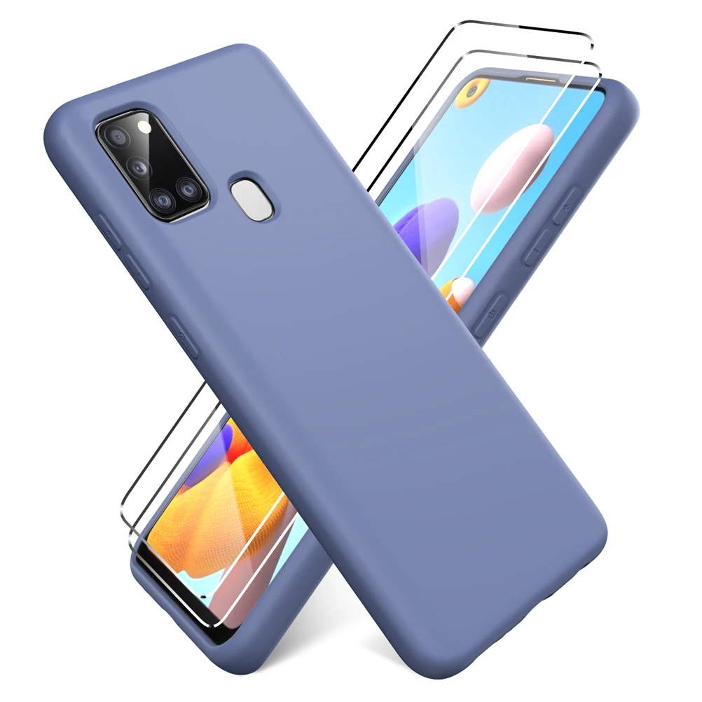 2020 New 2 PACK Screen Protector With Candy Liquid Silicone Rubber Phone Case For Samsung Galaxy A21S
2020 New 2 PACK Screen Protector With Candy Liquid Silicone Rubber Phone Case For Samsung Galaxy A21S