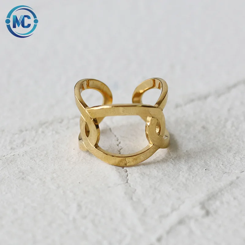 New Trend Fashion Women Jewelry 18K Gold Plated Stainless Steel Hollow Rings, 18k gold, steel color
New Trend Fashion Women Jewelry 18K Gold Plated Stainless Steel Hollow Rings, 18k gold, steel color