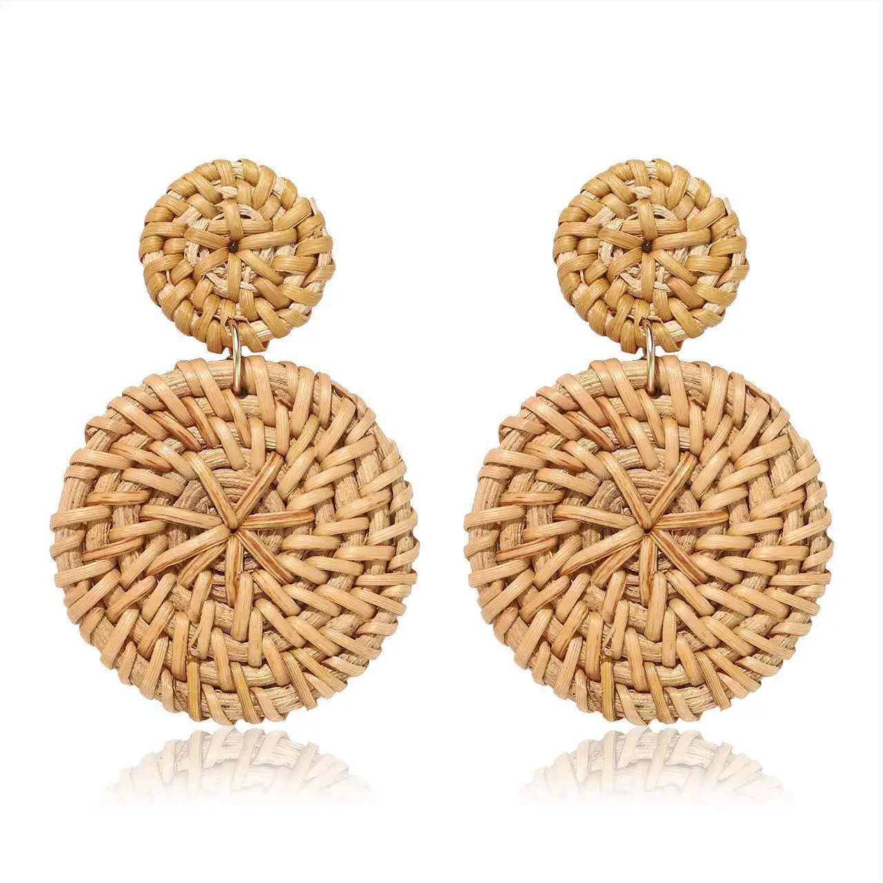 2022 Bohemian Women Fancy Handmade Braided Wooden Wicker Vine Straw Earrings Vintage Creative Knitting Earrings
2022 Bohemian Women Fancy Handmade Braided Wooden Wicker Vine Straw Earrings Vintage Creative Knitting Earrings