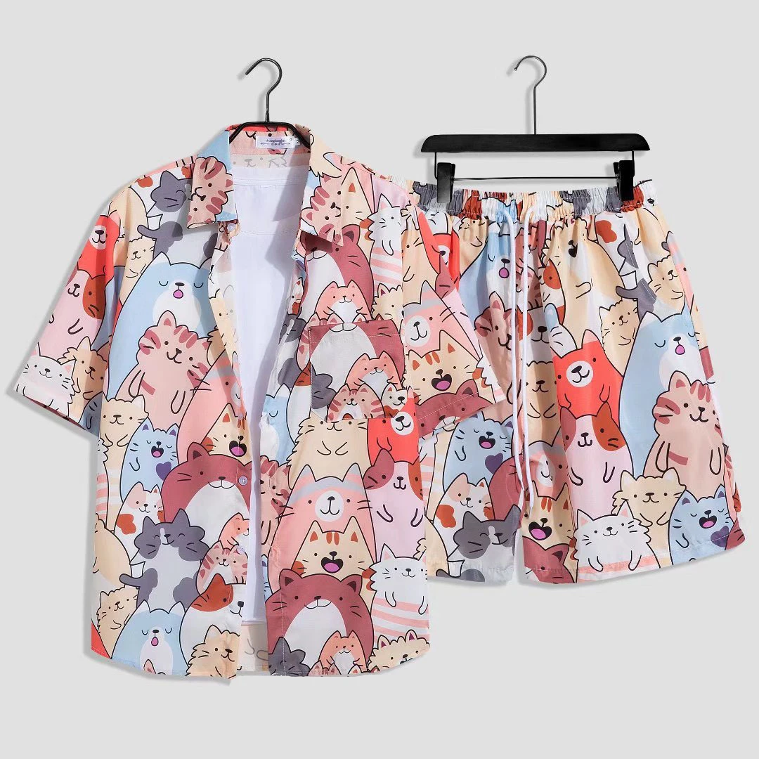 man summer Short sleeved hawaii two pieces sets Men beach shorts Floral Shorts Shirts Set men's 2 pieces suits
man summer Short sleeved hawaii two pieces sets Men beach shorts Floral Shorts Shirts Set men's 2 pieces suits