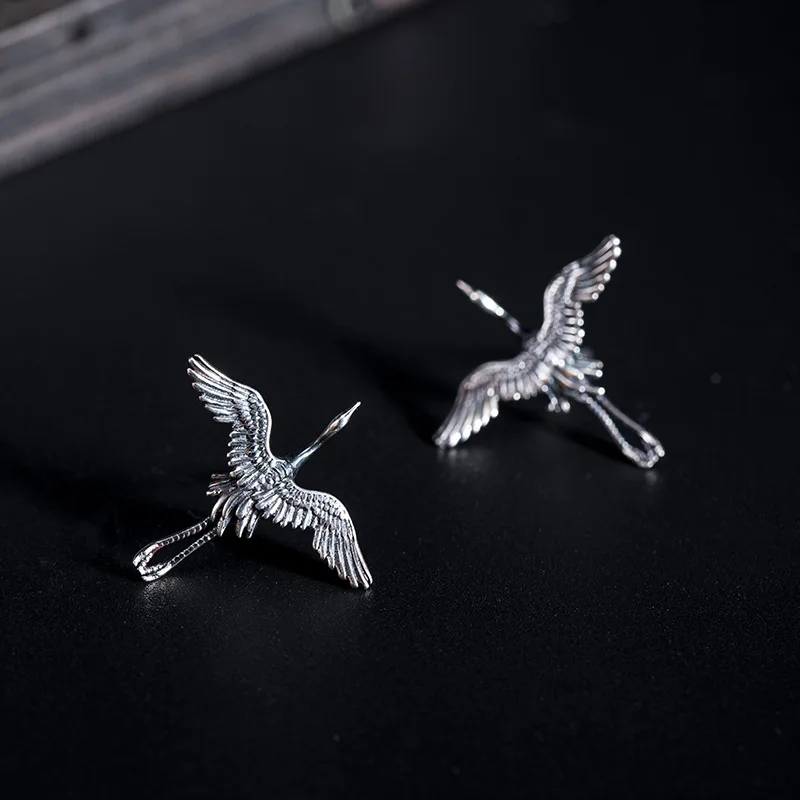 JUHU S925 Silver Clear Sky Flying Crane Earrings Female 2021 New Tide Classical Ethnic Style Earrings
JUHU S925 Silver Clear Sky Flying Crane Earrings Female 2021 New Tide Classical Ethnic Style Earrings