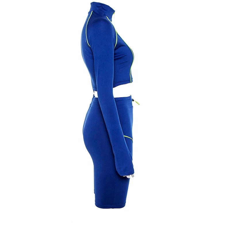 New Women's Slimming Fitness Suit With Zipper Blue Fashion Fitness Set For Women, As picture
New Women's Slimming Fitness Suit With Zipper Blue Fashion Fitness Set For Women, As picture