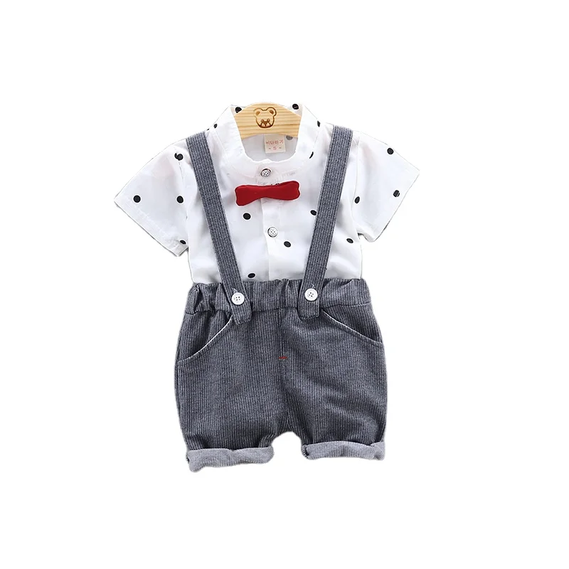 Summer Children Dot Pattern Printing Shirts Short Sleeve Shirts Overalls Korean Style Boy Casual Clothing Sets
Summer Children Dot Pattern Printing Shirts Short Sleeve Shirts Overalls Korean Style Boy Casual Clothing Sets