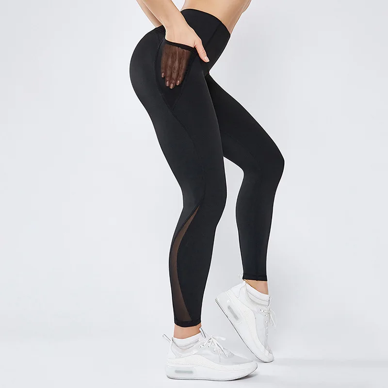 New Hot Sales Hip Women Workout Yoga Pants Fitness Slim Training Mesh Sports Yoga Leggings with Pocket, Black/light blue/light purple/pink
New Hot Sales Hip Women Workout Yoga Pants Fitness Slim Training Mesh Sports Yoga Leggings with Pocket, Black/light blue/light purple/pink