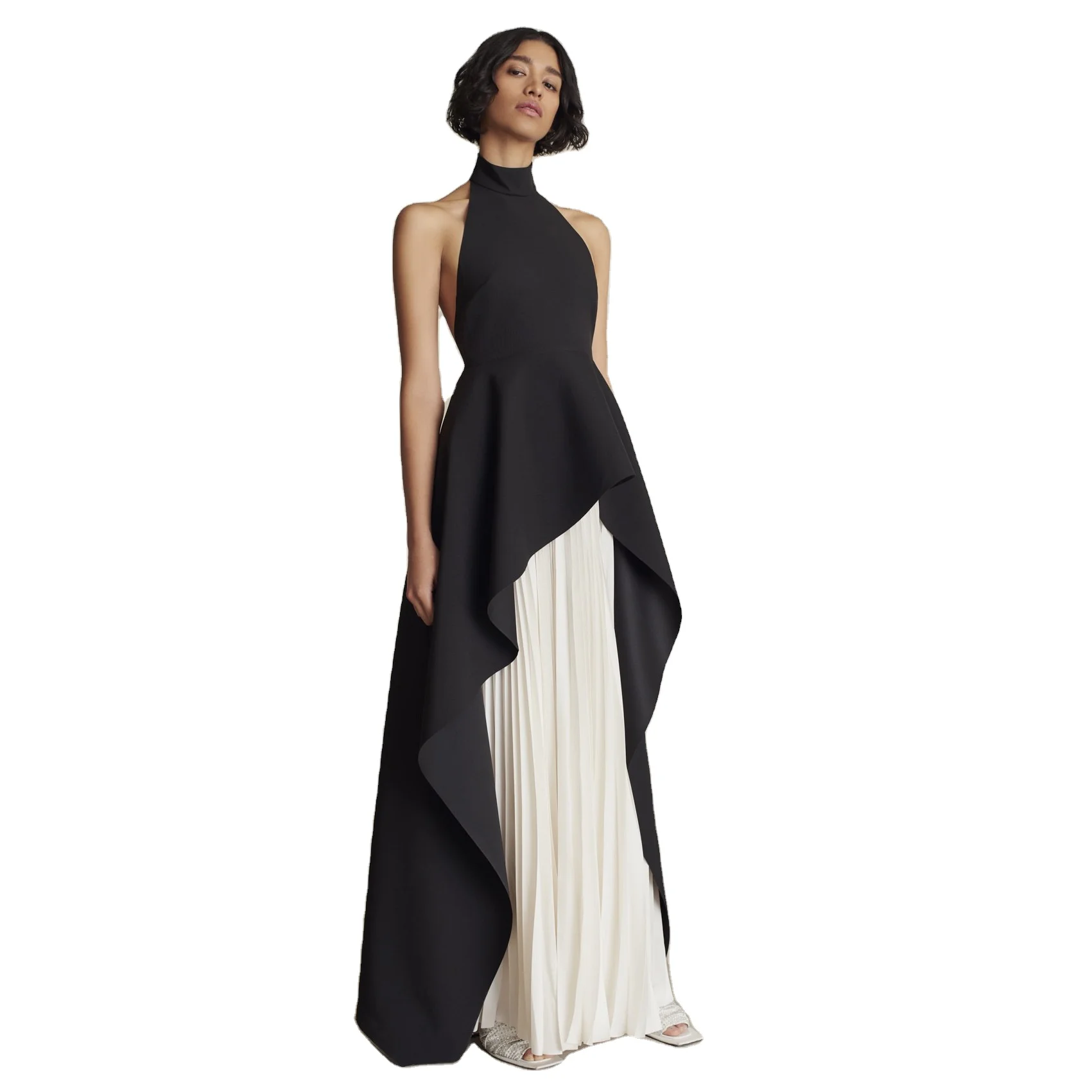 D8231women summer fashion sleeveless blouse pleated skirt two piece suit Irregular, Black+white
D8231women summer fashion sleeveless blouse pleated skirt two piece suit Irregular, Black+white