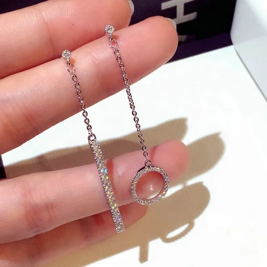 New Arrive Fashion Korean Asymmetry Circle Women Earring Bling Temperament CZ Drop Earring Bridal Wedding Jewelry, Picture shows
New Arrive Fashion Korean Asymmetry Circle Women Earring Bling Temperament CZ Drop Earring Bridal Wedding Jewelry, Picture shows