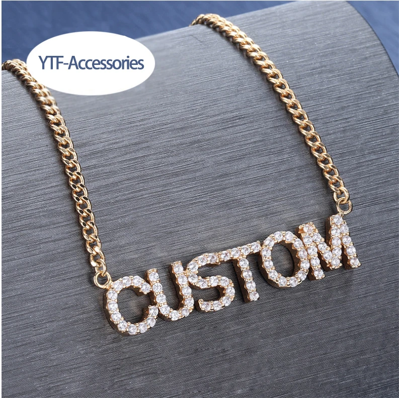 Customised Jewelry Custom Gold Plated Name Necklace Full Diamond Name Letter Necklace, Gold/ silver/rose gold
Customised Jewelry Custom Gold Plated Name Necklace Full Diamond Name Letter Necklace, Gold/ silver/rose gold