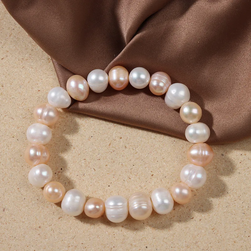 JC crystal natural fresh water pearl beads bracelet white and pink 8mm 9mm pearls women bracelet
JC crystal natural fresh water pearl beads bracelet white and pink 8mm 9mm pearls women bracelet