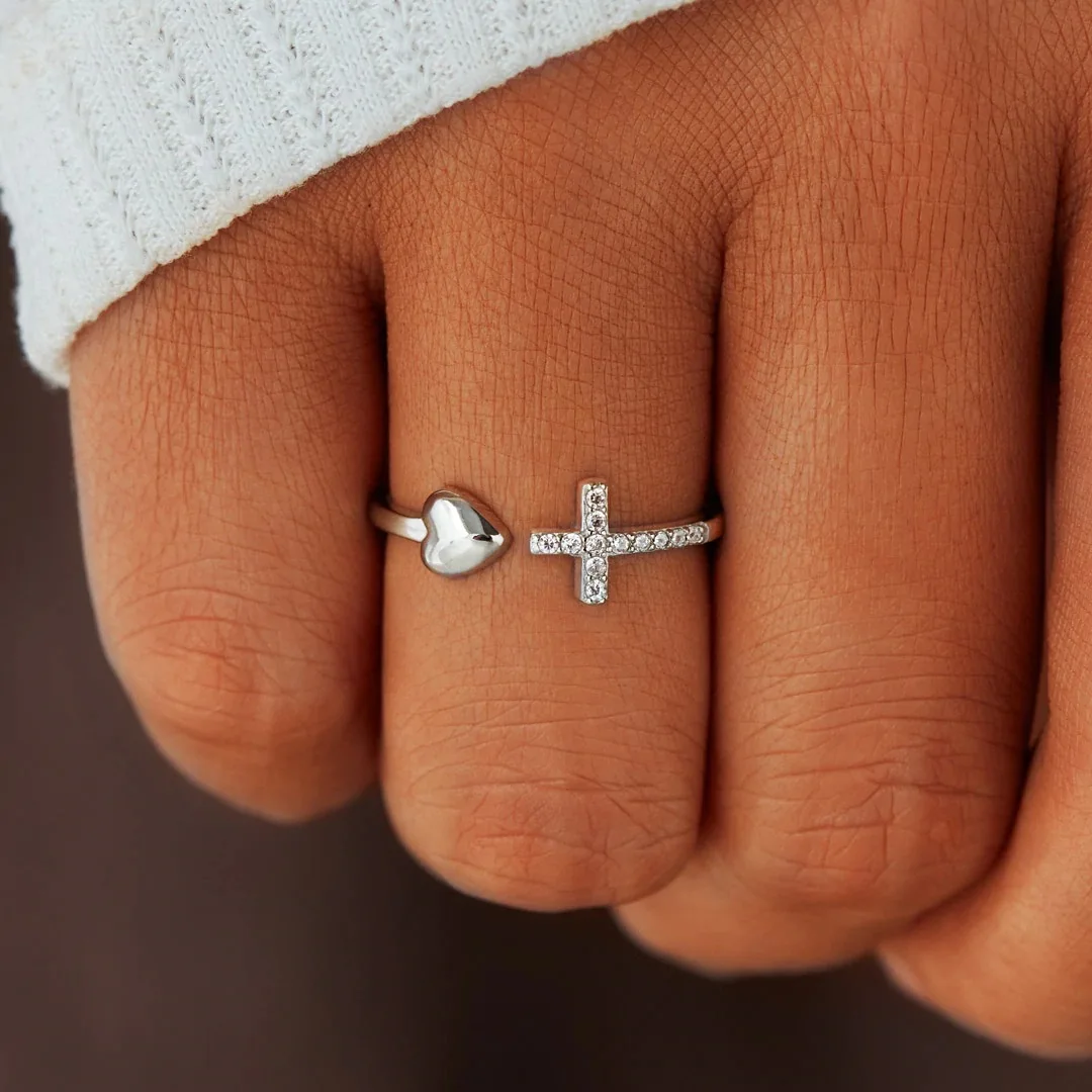 Fashion Fine Jewelry Rings Luxury Sterling Silver Rings Simple Design Cross Shape Adjustable Ring For Women
Fashion Fine Jewelry Rings Luxury Sterling Silver Rings Simple Design Cross Shape Adjustable Ring For Women