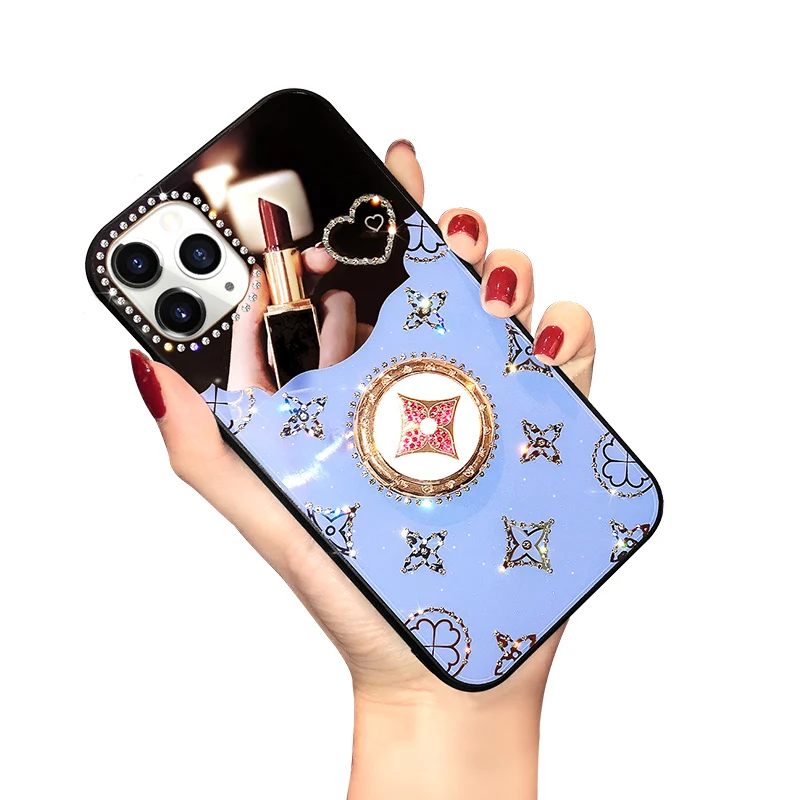 New design luxury Hd mirror diamond silicone for iphone phone case wholesale high quality holder 11pro max protection shell
New design luxury Hd mirror diamond silicone for iphone phone case wholesale high quality holder 11pro max protection shell