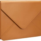 Waterproof PU leather brown lightweight carry computer case business school travel 13" sleeve laptop bags for men