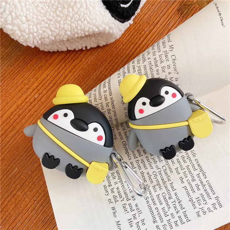 3D Cute Animal Cartoon Penguin Soft Silicone Funda Protective Case Cover Cases for Airpods 2 for Airpod 1 2 Pro
3D Cute Animal Cartoon Penguin Soft Silicone Funda Protective Case Cover Cases for Airpods 2 for Airpod 1 2 Pro