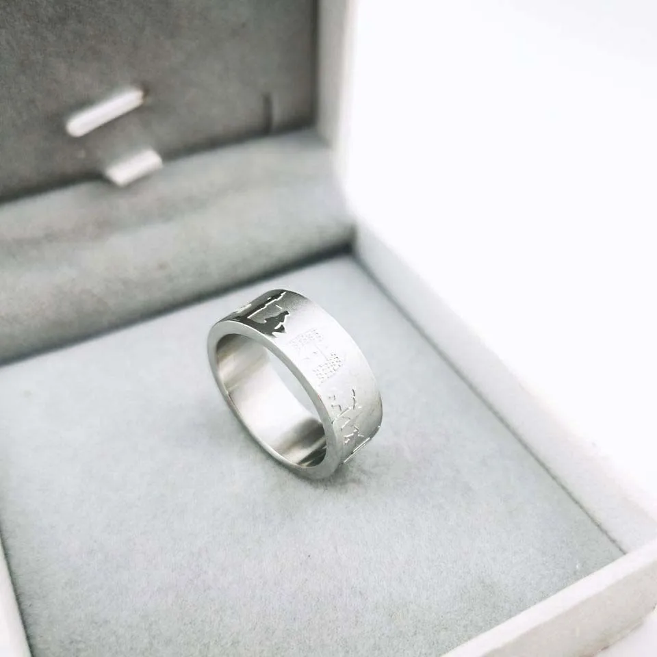 Stainless steel titanium steel fashion trend personality simple men's and women's rings
Stainless steel titanium steel fashion trend personality simple men's and women's rings